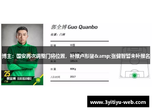 博主：国安再次调整门将位置，补报卢彤鋆&张健智暂未补报名